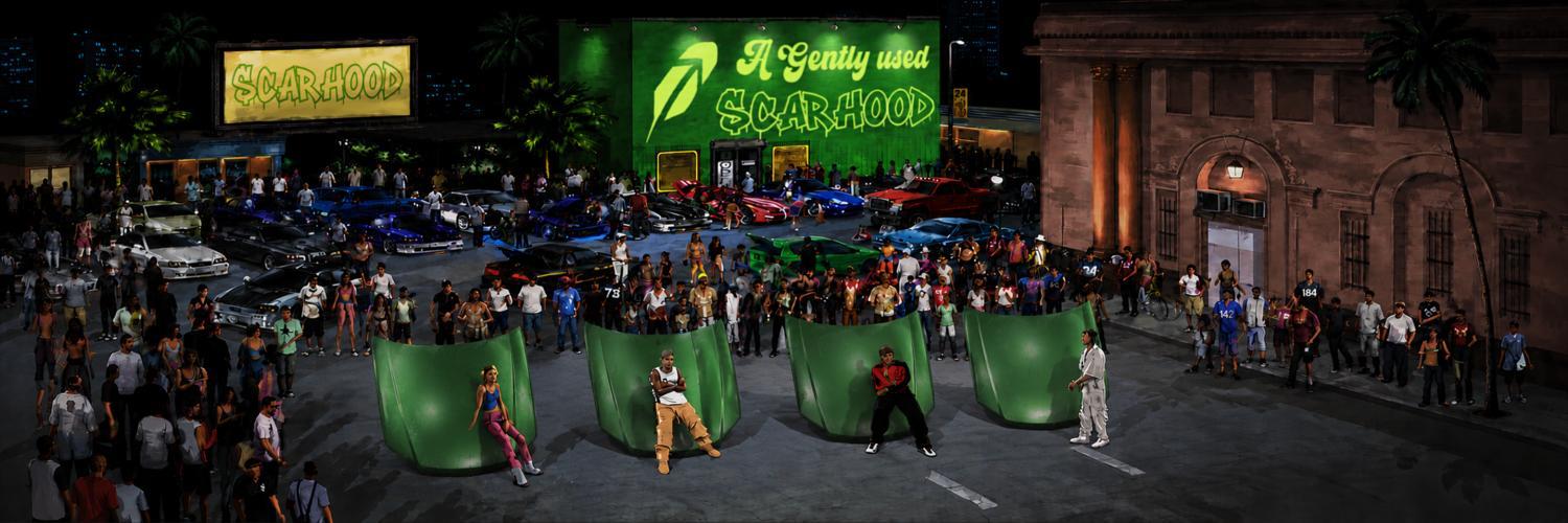 A Gently Used Car Hood banner ad